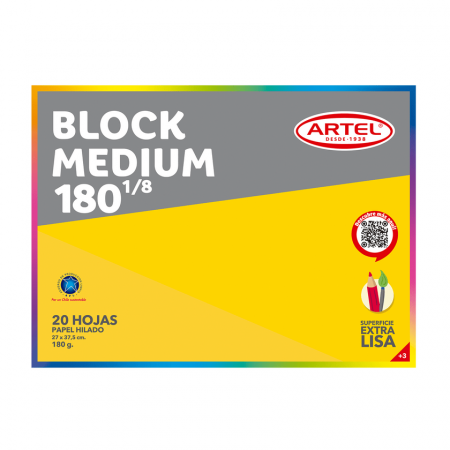 Block de Dibujo Artel 180 1/8 Medium 20 Hojas