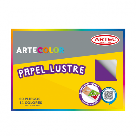 Carpeta con Papel Lustre Artel ArteColor 20 Pliegos