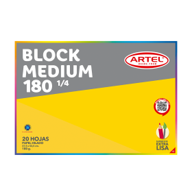 Block de Dibujo Artel 180 1/4 Medium 20 Hojas