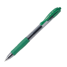 Bolígrafo Gel Pilot Roll Ball G-2 Retráctil 0.7 mm Verde