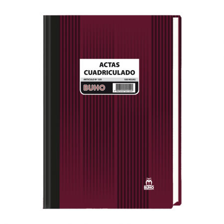 Libro de Actas Buho Cuadriculado Nro159 100 Hojas