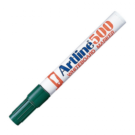 Plumón de Pizarra Artline 500 Punta Redonda Recargable Verde