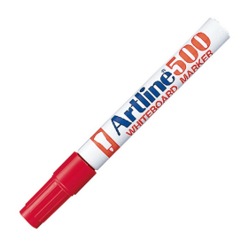 Plumón de Pizarra Artline 500 Punta Redonda Recargable Rojo