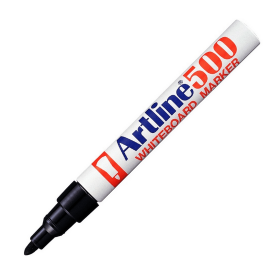 Plumón de Pizarra Artline 500 Punta Redonda Recargable Negro