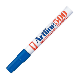 Plumón de Pizarra Artline 500 Punta Redonda Recargable Azul