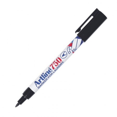 Marcador Permanente Artline para Ropa 750 Negro