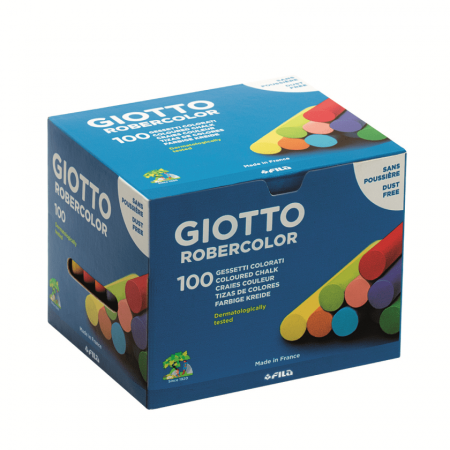 Tiza de Color Giotto Robercolor Redonda Caja de 100 Unidades