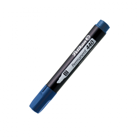 Marcador Permanente Pelikan 440 Punta Biselada Azul