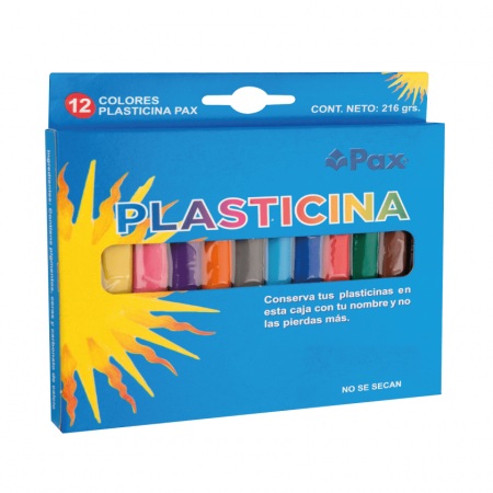 Plasticina Pax Surtido 12 Colores