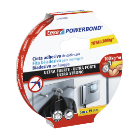 Cinta Adhesiva Tesa Doble Contacto Fuerte Powerbond 19 mm X 5 M