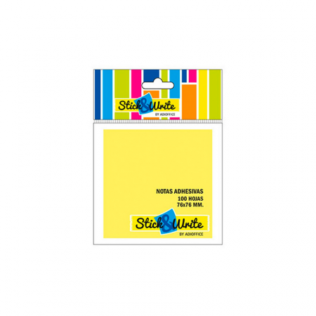 Nota Adhesiva Stick & Write Amarillo 100 Hojas 76x76 mm