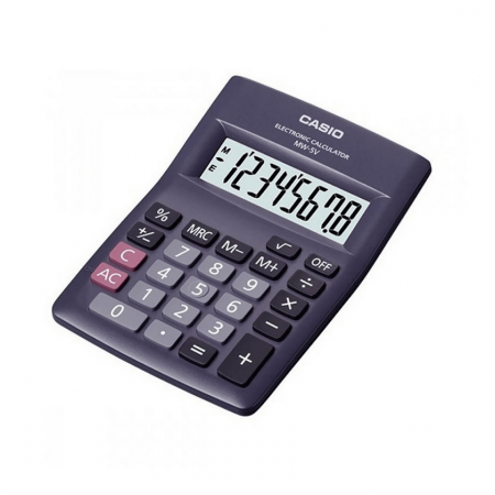 Calculadora Básica Escritorio Casio 8 Dígitos MW-5VBK