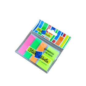 Separador de Página Stick & Write Banderita Neón 100 Hojas 4 Colores