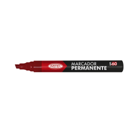 Marcador Permanente Artel Punta Biselada 60 Rojo