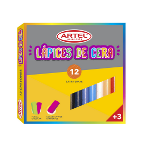 Lápiz Cera Artel Extra Suave 12 Colores