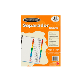 Separador Wilson Jones Carta Multidex 1-12