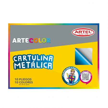 Carpeta con Cartulina Artel ArteColor Metálica Surtidos 10 Pliegos