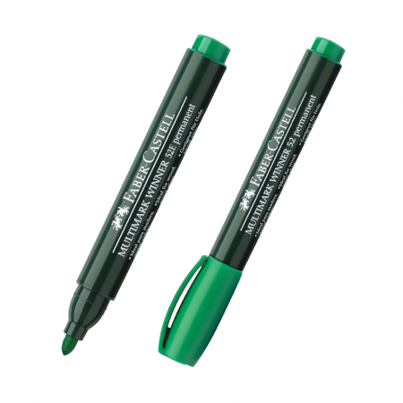 Marcador Permanente Faber Castell 52 Punta Redonda Verde