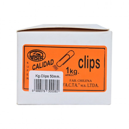 Clips Metálico Pedin 50 Mm 1 Kg Punta Redonda