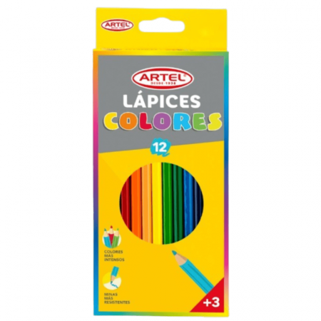 Lápiz Color Artel Largo 12 Colores