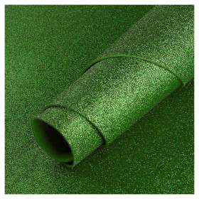 Goma Eva Hand glitter Verde 20X30 cm Paquete de 10 Unidades