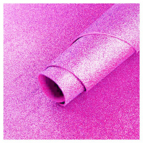 Goma Eva Hand glitter Fucsia 20X30 cm Paquete de 10 Unidades