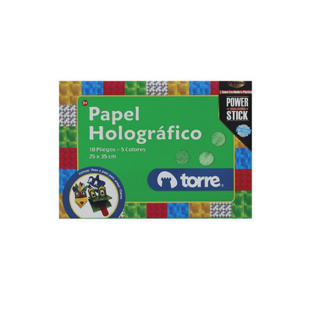 Carpeta con Cartulina Holográfica Torre 10 Pliegos