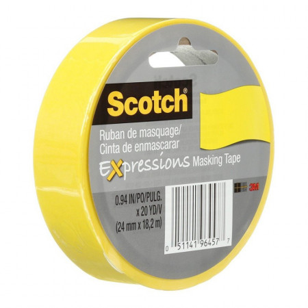 Cinta Masking 3M Scotch 24 mm X 18 M Amarillo