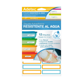 Etiquetas Adhesivas Adetec Manual Lavable 15 mm 70 mm Multicolor