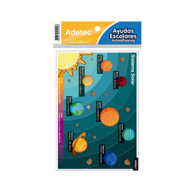 Etiqueta Autoadhesiva Adetec Sistema Solar Multicolor