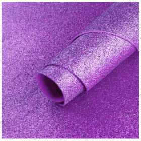 Goma Eva Latina glitter Morado 40X60 cm Paquete de 10 Unidades