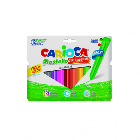 Lápiz Cera Carioca Jumbo Pastello 12 Colores