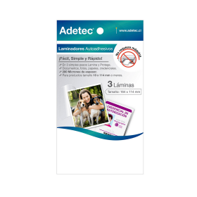 Lámina Autoadhesiva en Frío Adetec 114X164 mm 3 Unidades