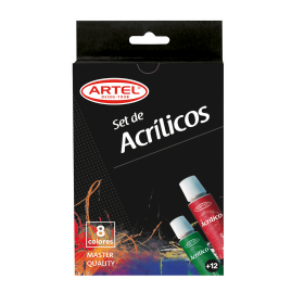 Pintura Acrílica Artel Set Master Quality Surtido 12 ml 8 Colores