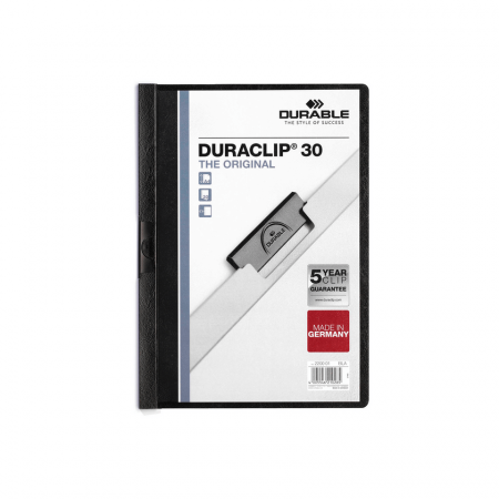 Carpeta Vinil Durable Carta Duraclip 31 Negro