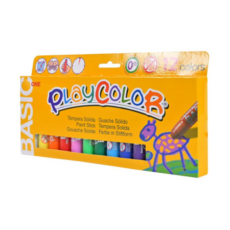 Témpera Sólida Instant Playcolor Basic One 12 Colores