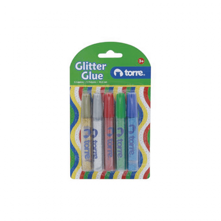 Adhesivo glitter glue Torre Metalicos 5 Colores