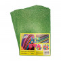 Goma Eva Offione Glitter Verde Claro 40X60 Cm Paquete de 10 Unidades