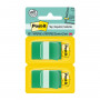 Banderita Adhesiva 3M Post-It Standard Verde Set de 100 Hojas