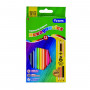 Lápiz Color Torre Hexagonal 12 Colores + 6 Tonos Piel