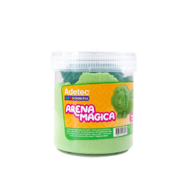 Arena Mágica Adetec +5 Moldes Color Verde 450 G