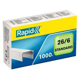 Corchetes Rapid Standard 26/6 Caja de 1000 Unidades