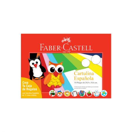 Cartulina Española Faber-Castell Arte Faber Surtido 10 Pliegos