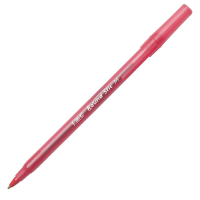 Lápiz Pasta BIC Round Stic Punta Mediana 1.0 MM Rojo