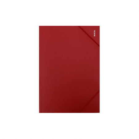 Carpeta Cartera Oficio Auca con Elástico Vinil Rojo