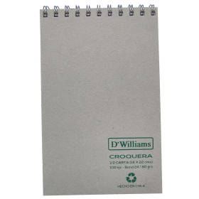 Croquera D'Williams 1/2 Carta 100 Hojas