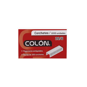 Corchetes Colón 25 Hojas 26/6 Caja de 1000 Unidades