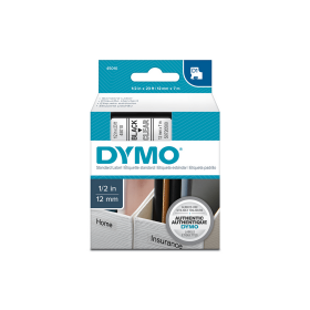 Cinta Rotuladora Dymo LP160 12 mm 7 m Negro-Transparente