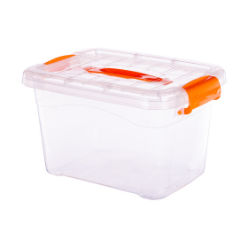 Caja Plástica NP Manillas de Colores 5 L Transparente