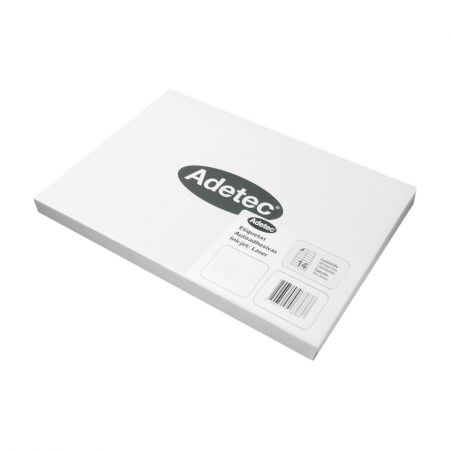 Etiqueta Ink/Láser Autoadhesiva Adetec 14 Por Hoja 101x34 mm 100 Unidades